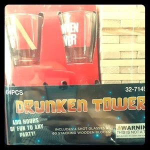 Shot glasses with table game Drunken Tower